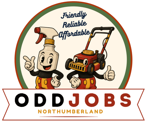 odd jobs northumberland logo cheap cleaning